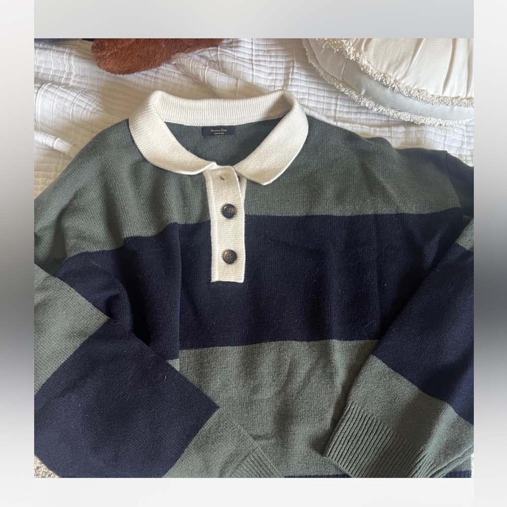 Striped Polo Sweater